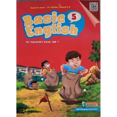 Jual Basic English Kelas 5 SD Penerbit Yudistira Kurikulum Merdeka