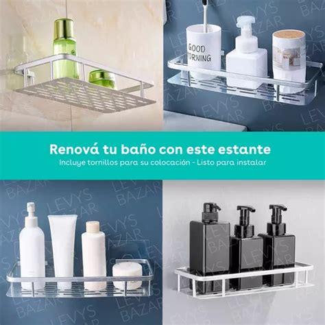 Estante Rectangular Ducha Baño Acero Inoxidable Con Baranda en venta en