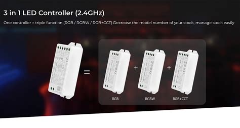 Kit Controlador Mando G Rf Dc V A En Rgb Rgbw R