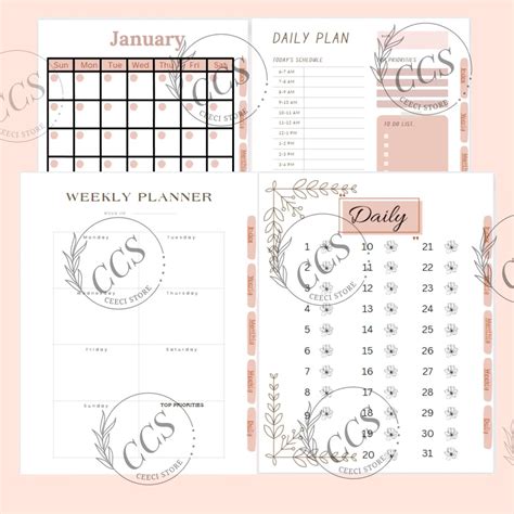 Digital Goodnotes Templates Calendar Planner Goodnotes Etsy