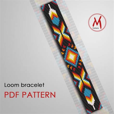 Inspired Feather Loom Bead Patterns For Bracelets Indian Etsy In