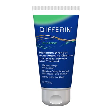 Differin Maximum Strength Acne Face Wash With 10 Benzoyl Peroxide