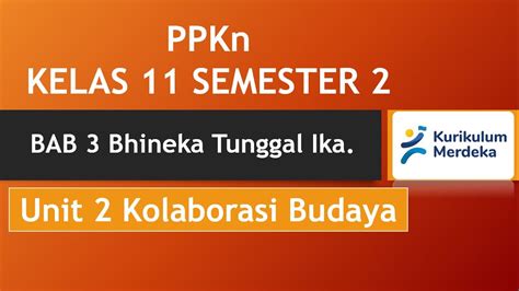 Materi Ppkn Kelas Bab Unit Kolaborasi Budaya Kurikulum