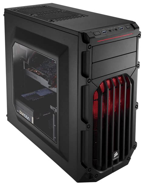 Corsair Carbide Spec Red Led Midi Tower Atx Gaming Case Cc