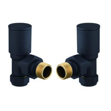 Anthracite Angled Radiator Valves Bathroom Point