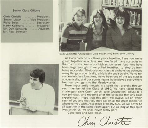 Chris Christie Yearbook