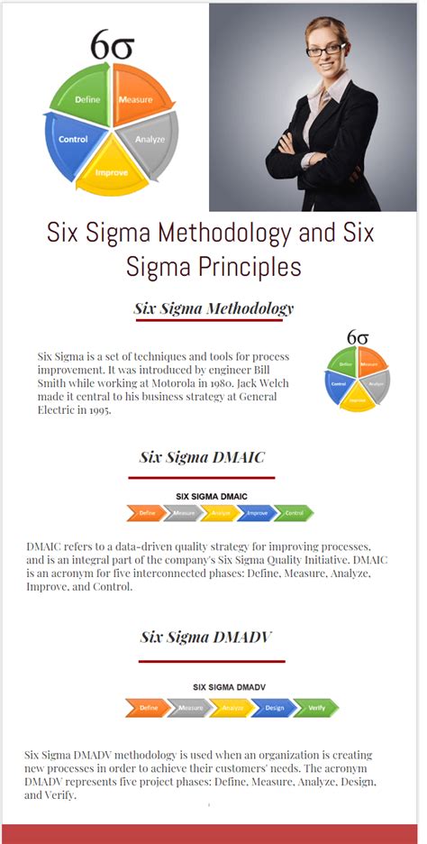 Six sigma methodology and six sigma principles – Artofit