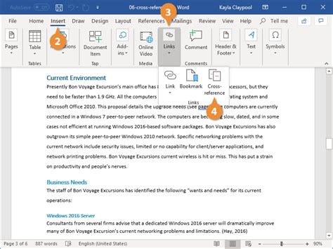 How To Cross Reference In Word CustomGuide