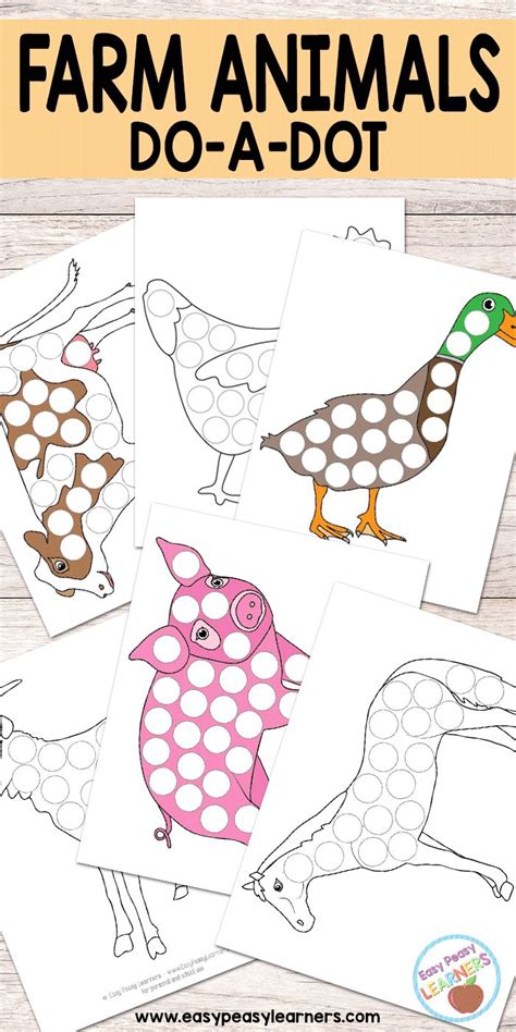 Free Farm Animals Do A Dot Printables Farm Activities Preschool Do A