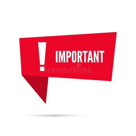 red banner  exclamation mark stock vector illustration  info
