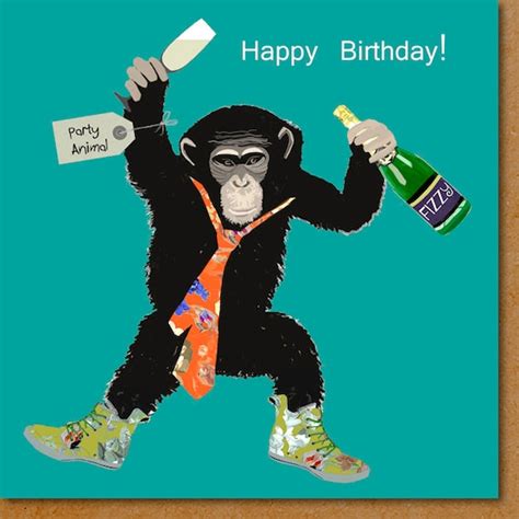 Funny Monkey Birthday Cards