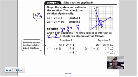 3 1 Solve Linear Systems By Graphing YouTube