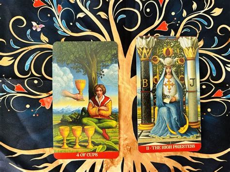 Four Of Cups And The High Priestess Unveiling Hidden Depths In Tarot