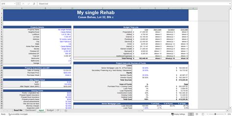 Excel Template Real Estate Fix And Flip Pro Forma Model Excel