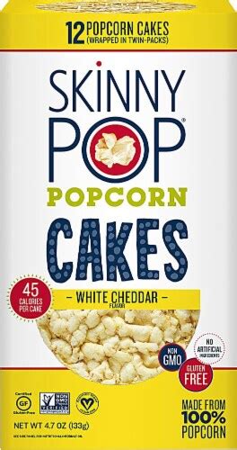 Skinnypop Gluten Free White Cheddar Popcorn Cakes 47 Oz Kroger