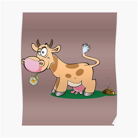 "Crazy Cow poop" Poster for Sale by AlidaThea | Redbubble