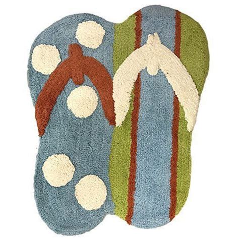 Saturday Knight Gone Surfing Flip Flop Sandals Bathroom Bedroom Rug