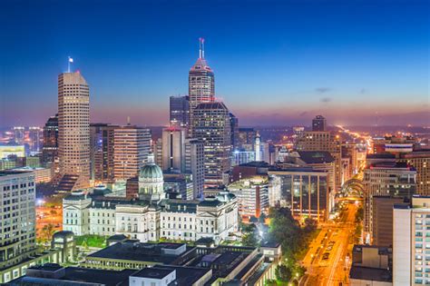 Indianapolis Indiana Usa Downtown Skyline Stock Photo Download Image