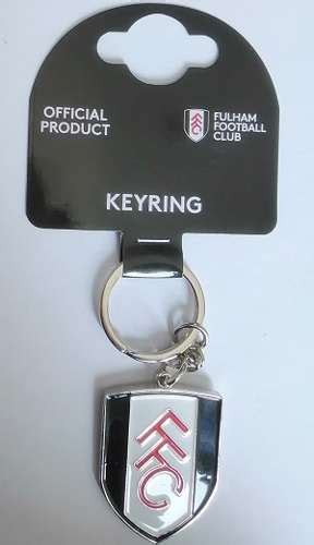 Fulham Fc Crest One Side Key Ring Official Product Keyrings