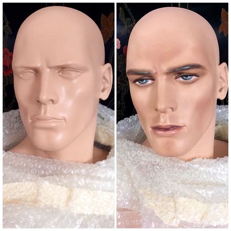 Before And After Makeup On Mannequin Mannequins Makeup Mannequin Heads