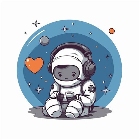 Premium Vector | Astronaut in the space Cute cartoon vector illustration