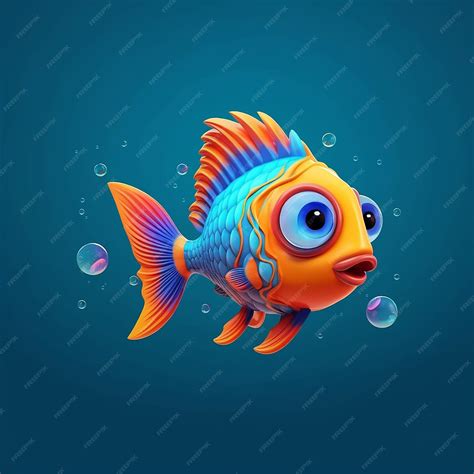 Premium Photo | A fish with a blue background and a blue background with a blue background.