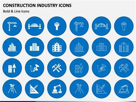 Construction Industry Icons for PowerPoint and Google Slides - PPT Slides