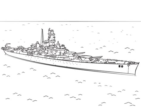 Printable Battleship Coloring Pages