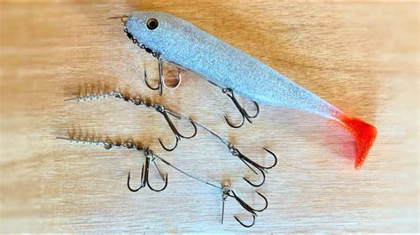 How To Make Your Own Stinger Rigs For Big Soft Lures Easy Youtube