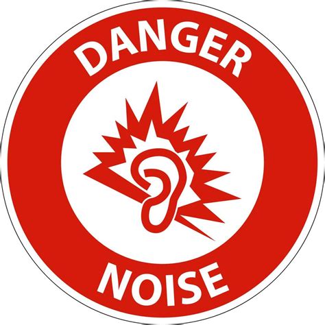 danger noise symbol sign  white background  vector art