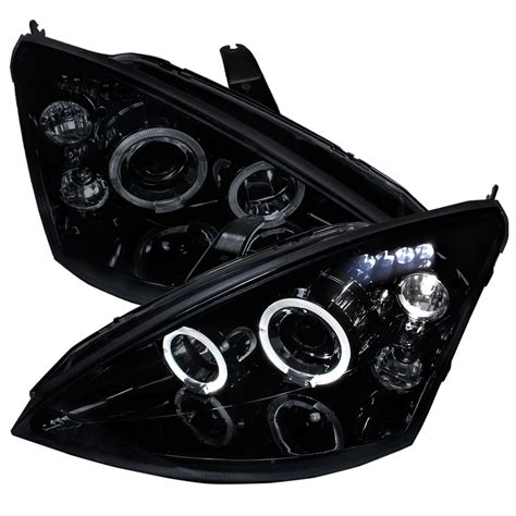 Spec D Tuning Ford Focus Halo Projector Headlight Gloss Black Housing