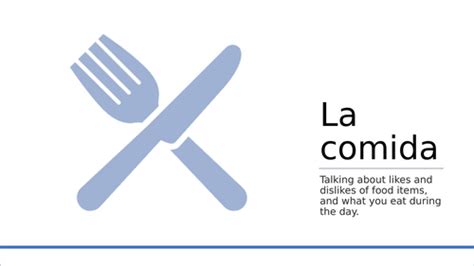 ks spanish la comida food teaching resources