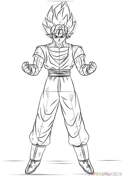 Comment Dessiner Goku Super Saiyan Tuto Dessin Etape Par Etape