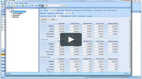 Epicor Batch Production Jobs On Vimeo