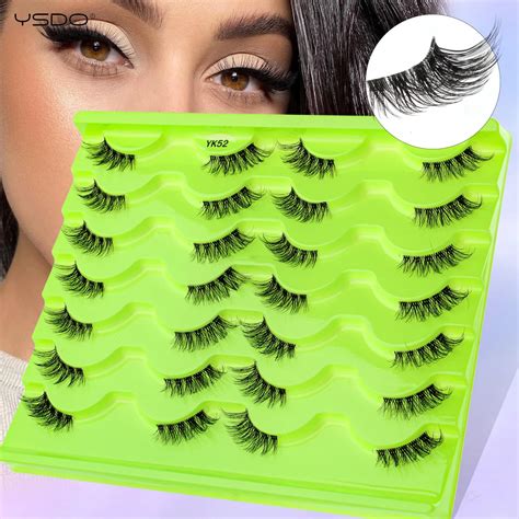 YSDO 6 10 14 Pairs False Eyelashes Fluffy 3D Mink Lashes Cat Eye Lashes