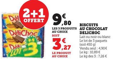 Promo Biscuits Au Chocolat DéliChoc chez Hyper U iCatalogue fr