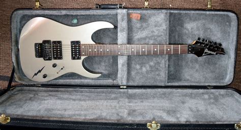 Ibanez RG series Silver Gray Electric Guitar Floyd Rose TKL hard Case. - Rules Guitar