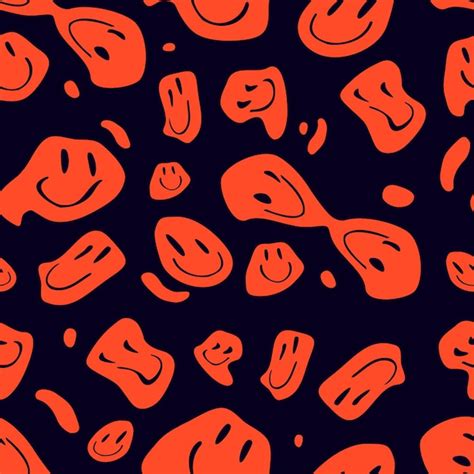 Free Vector Distorted Smile Emoticon Pattern