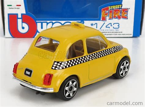 BURAGO BU30202 Scale 1 43 FIAT 500 TAXI N Y C 1965 YELLOW