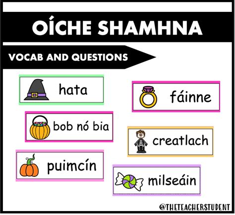 Mash > Oíche Shamhna: Vocab Cards and Questions Display