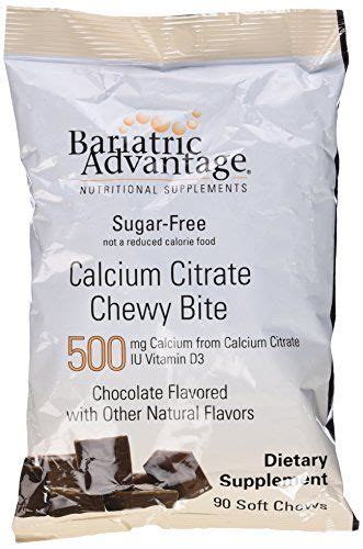 Bariatric Advantage Calcium Citrate Chew Bite Chocolate 500 mg 90 Soft ...