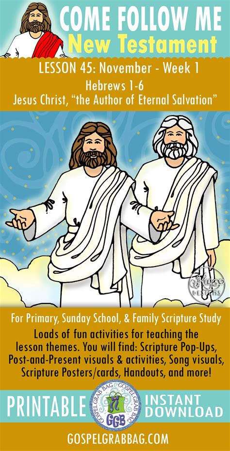 Sunday School Come Follow Me Interactive Activities November Week 1