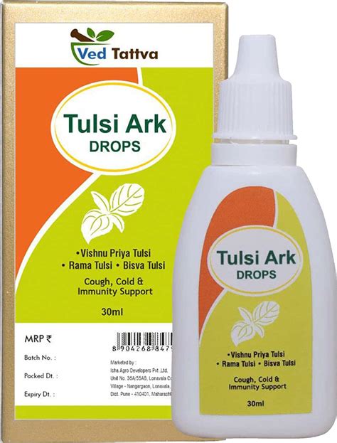 Buy Ved Tattva Tulsi Ark Ml Panch Tulsi Ark Drops Pack Of