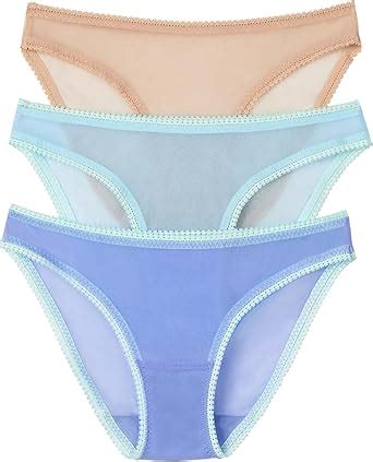 OnGossamer Women S Gossamer Mesh Hip Bikini Low Rise Underwear Pack