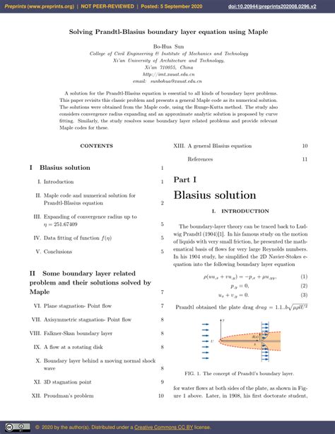 Pdf Solving Prandtl Blasius Boundary Layer Equation Using Maple