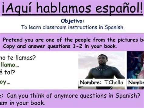 ¡aquí Hablamos Español Lesson 3 Module1 Viva Year 7 Teaching