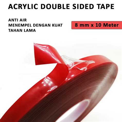 Jual Double Tape Bening Acrylic Transparent 8MM X 10M Shopee Indonesia