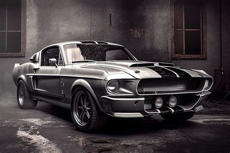 1967 Mustang Shelby GT 500 v11 Glass Wall Art | Mustang shelby, 1967 ...