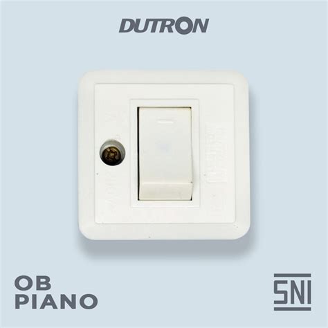 Jual Saklar Lampu Outbow Single Tunggal Dutron Piano Engkel Tempel