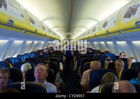 Ryanair plane cabin interior Stock Photo - Alamy